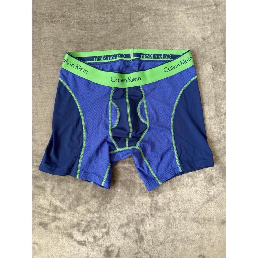 Calvin Klein Mens Athletic Boxer Brief 1 Pair Blue Size Medium Underwear